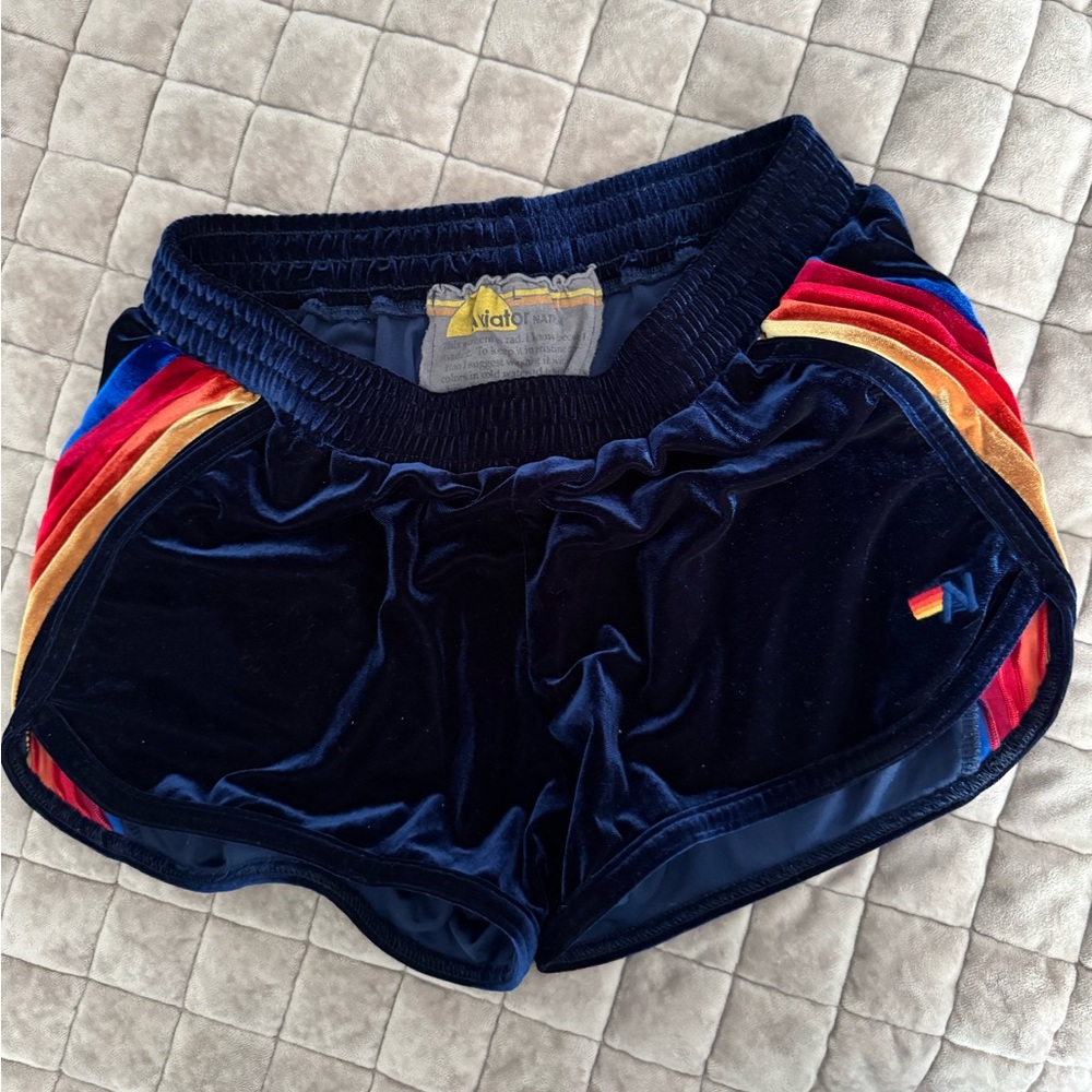 Aviator Nation velvet shorts